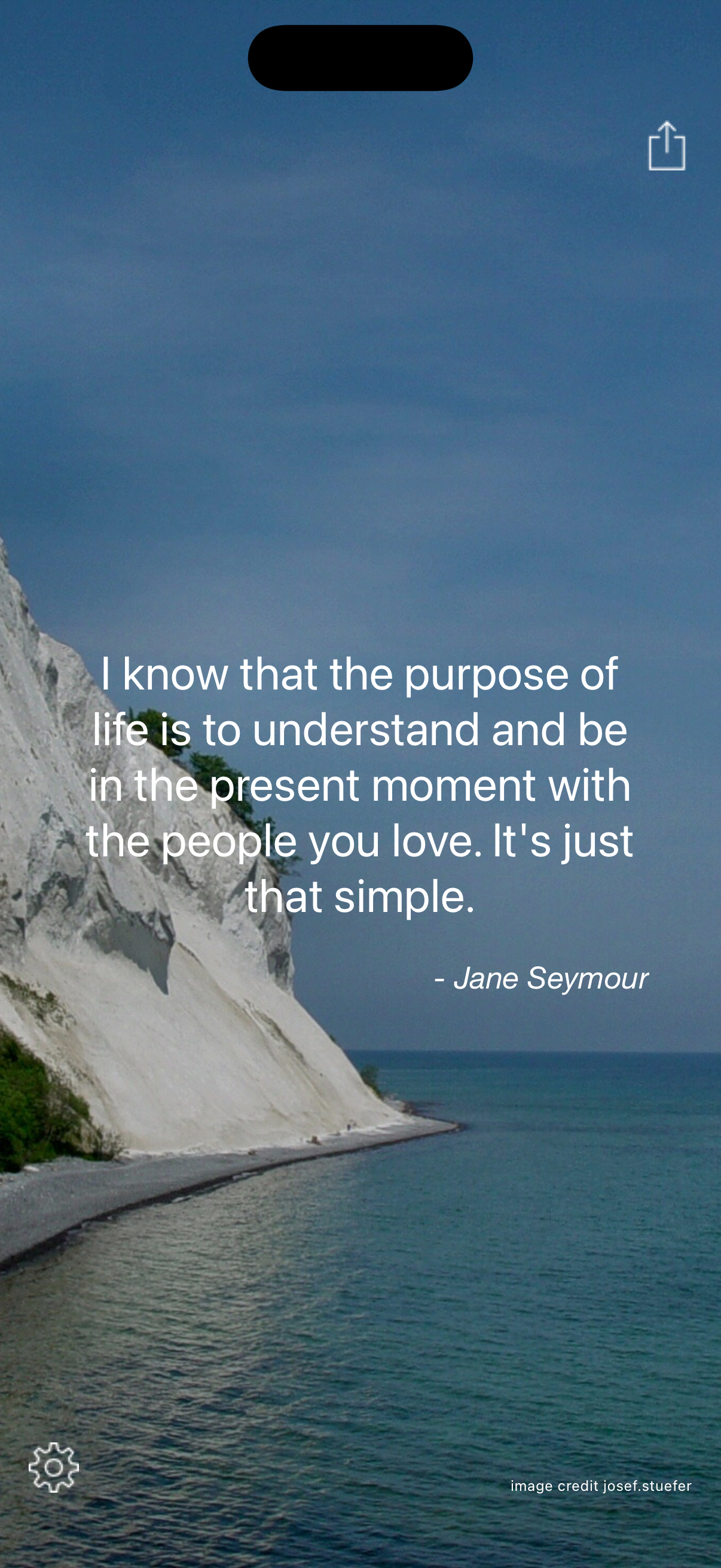 Present Moment daily quote screen